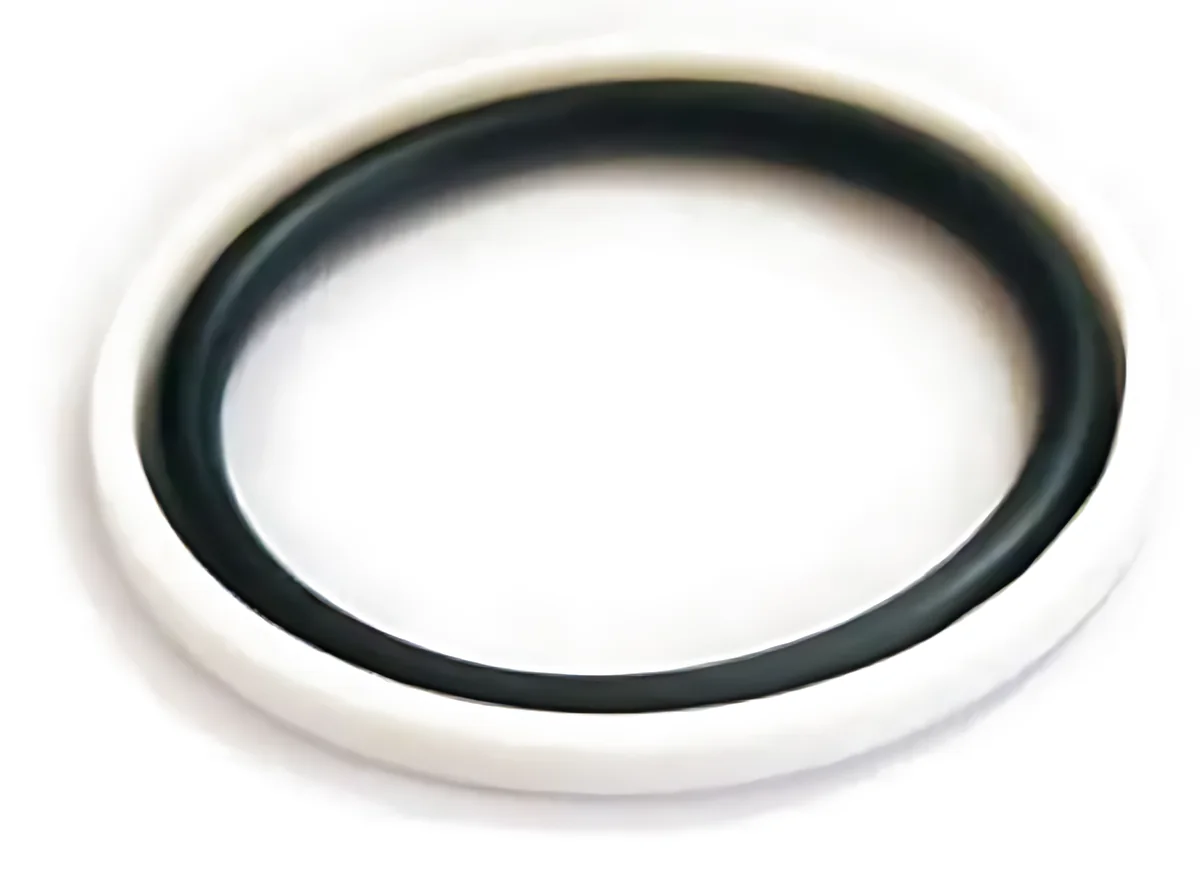 Ram Cylinder Piston Ring Set, White Teflon and Rubber Ring (85 mm, Set of 2)